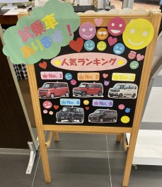 試乗車ランキング作成しました！